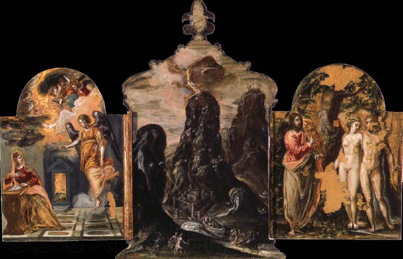 El Greco The Modena Triptych Norge oil painting art